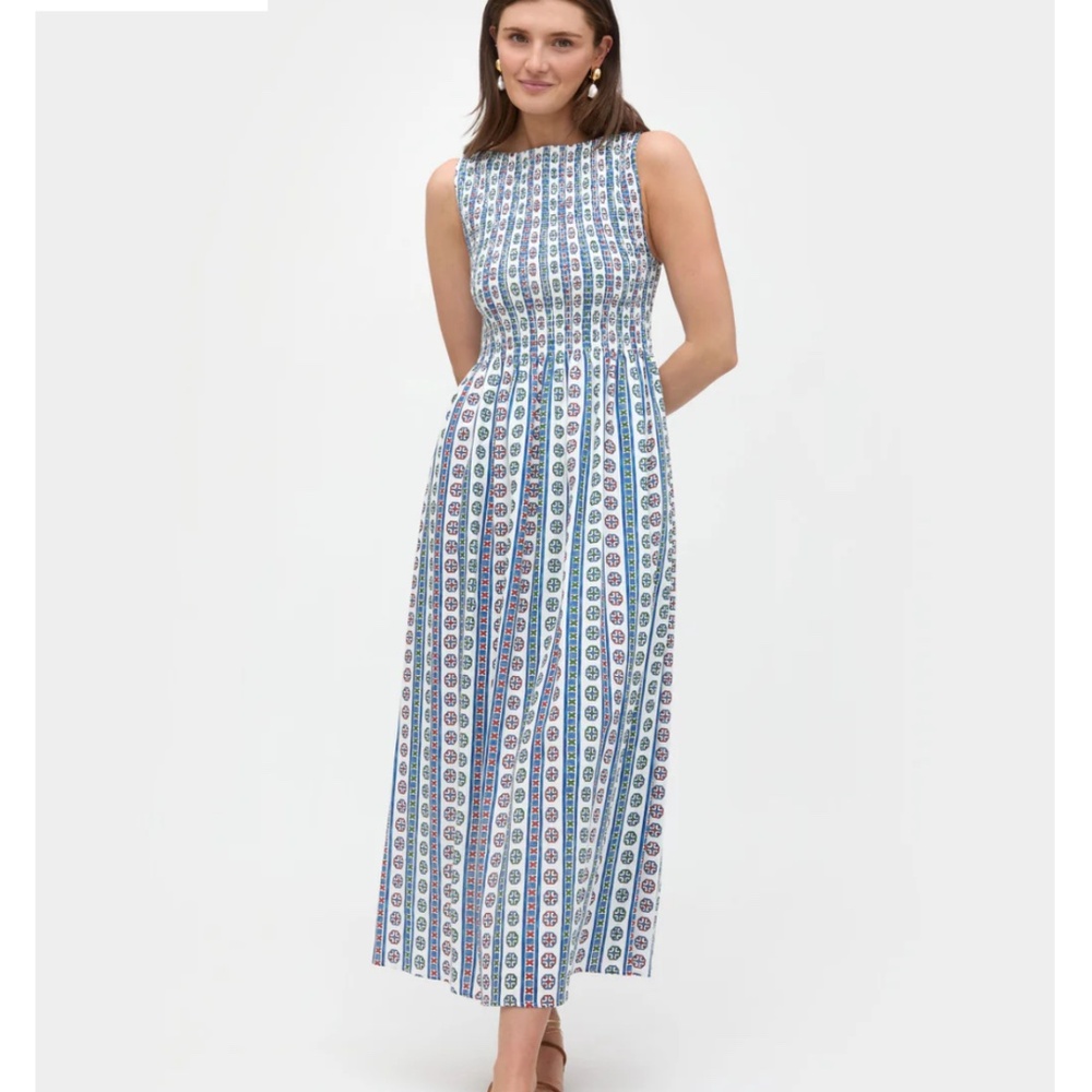 Hill house Cosima Nap dress- block print stripe